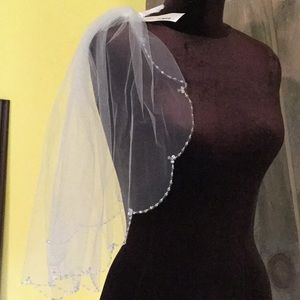 21 inch veil with crystals and sequins